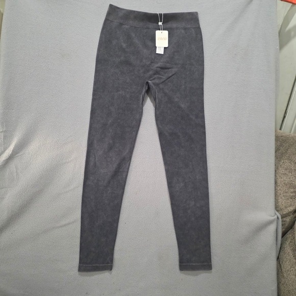 Anwnd Pants - ANWND Mineral Wash Leggings Charcoal Grey High Waisted Ribbed Seamless M/L 5218I